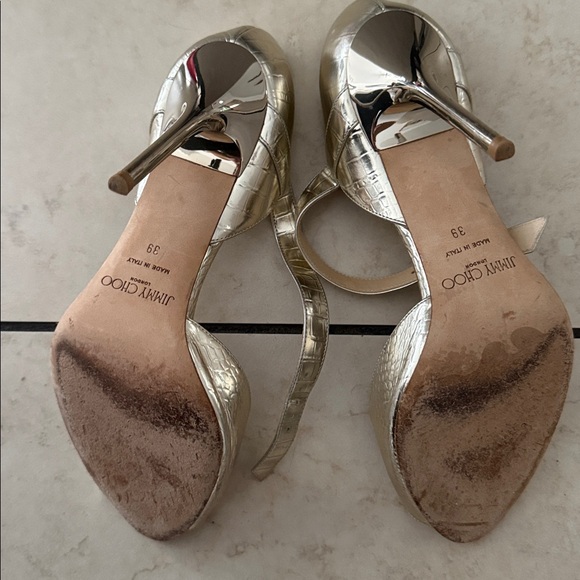 Jimmy Choo Metallic Croc-Embossed Heels main image 1